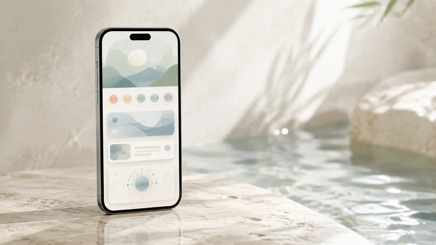 Phone displaying a therapy follow-up application